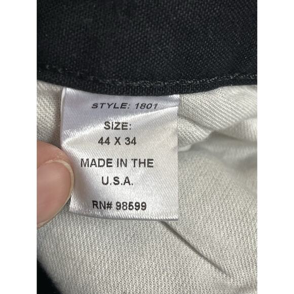 Schaefer Outfitter Pants Mens 44x34 Black Brushcloth Ranch‎ Hand Dungaree Pant - Picture 5 of 13